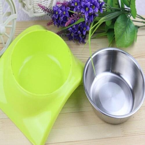 Dog Dual-use Food Bowl Cat Bowl Teddy Bear Stainless Steel Single Bowl Leak-proof Dog Basin Wash Basin Pet Supplies