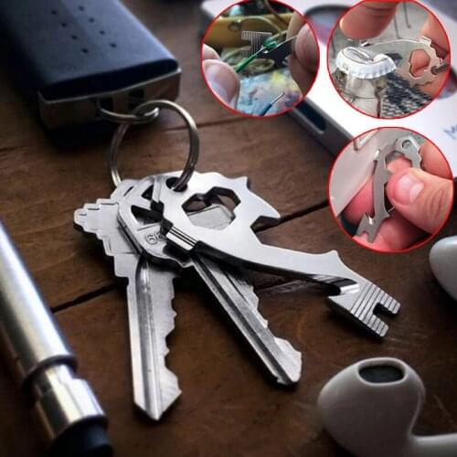 20 in 1 Multifunction Mini Key Chain Multi Tools Carabiners Gravity Hook Keychains Outdoor Camping Survival Camping Small Tool