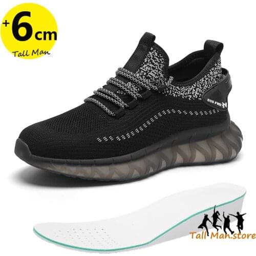 Sneakers Men Elevator Shoes Height Increase Shoes Insoles 6CM Tall Shoes Height Shoes
