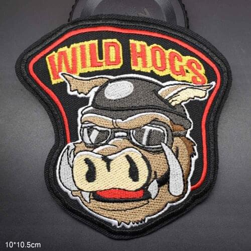 Wild Hogs Riders Iron on Full Embroidered Cloth Patch For Girls Boys Clothes Stickers Apparel Garment Accessories