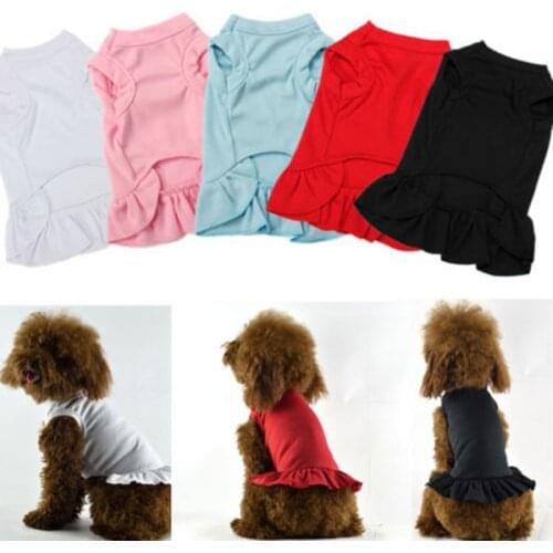 New Summer Pet Dog Clothes Skirt for Small Dog Dresses Pet Cat Clothing for Dogs Dresses Skirts Chihuahua Costume Pet Vest Shirt