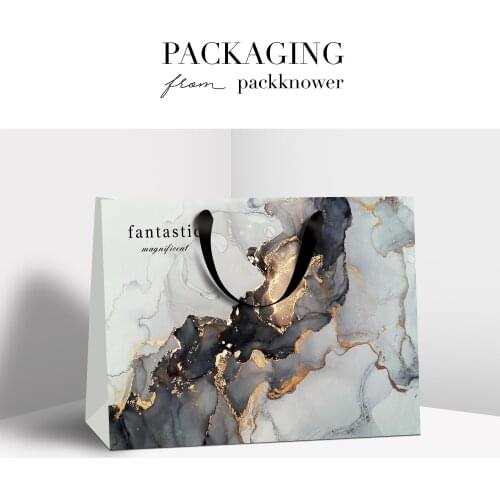 New Arrive Hot Sale Marble Paper Bag With Handle Clothing Cosmetic Shopping Paper Bag Birthday Wedding Packaging Gift Bags 10pcs