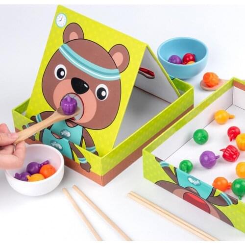 Chopsticks Learning Bear DesignChopsticks Learning Bear Design Interactive Toy Educational Colorful Game for Kids Interactive