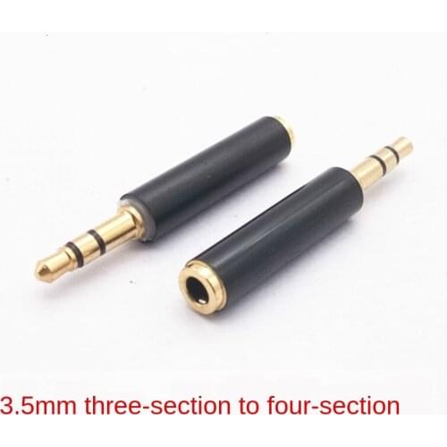 All Copper 3.5mm3 Section 4 Section Female Mobile Phone Earplugs Adapter 3.5 Male to Female Audio Extension Conversion Head