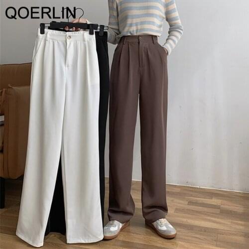 QoerliN Women's Straight Trousers