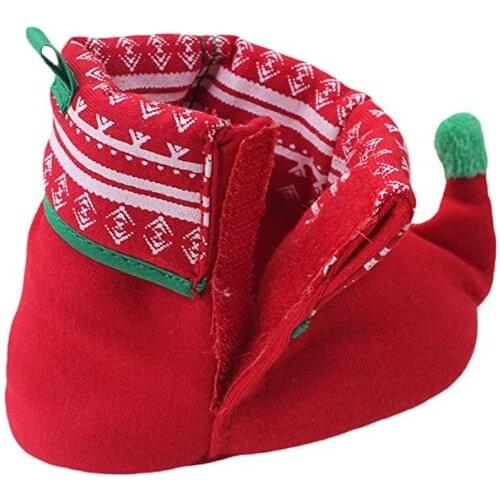 Baby boy girl Christmas slippers SHOES baby bathrobe red