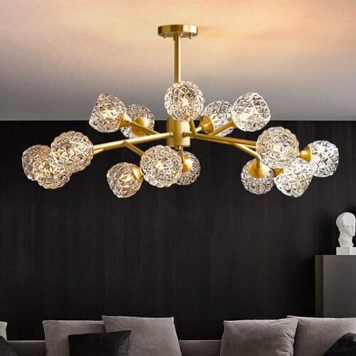 Modern led stone lustre pendente deco maison pendant lamp commercial lighting chandelier dining room bedroom living room