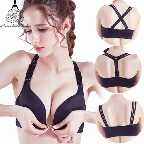 Front Closed Bras For Women Underwear Lingerie BH Plus Size 34-52 CDE Cup Wire Free Brassiere Ladies Intimates Soutien Gorge Bra