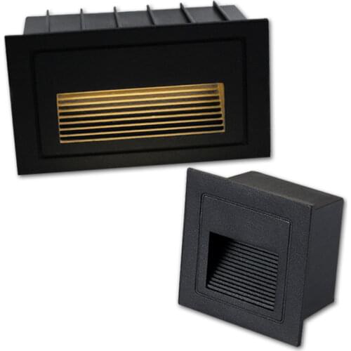 Outdoor Led Stair Step Light 3W 5W Waterproof Recessed Wall Corner Light LED Footlight For Landscape Pathway Stairway 220V DC12V