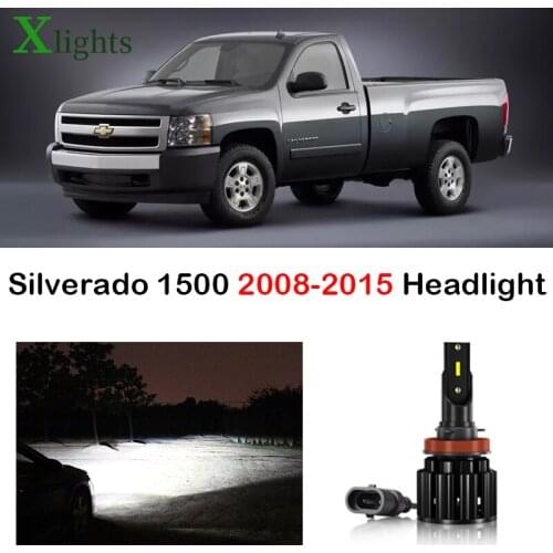 Xlights For 2008 2009 2010 2011 2012 2013 2014 2015 Chevy Chevrolet Silverado 1500 LED Headlights Bulb Low High Beam Canbus Lamp