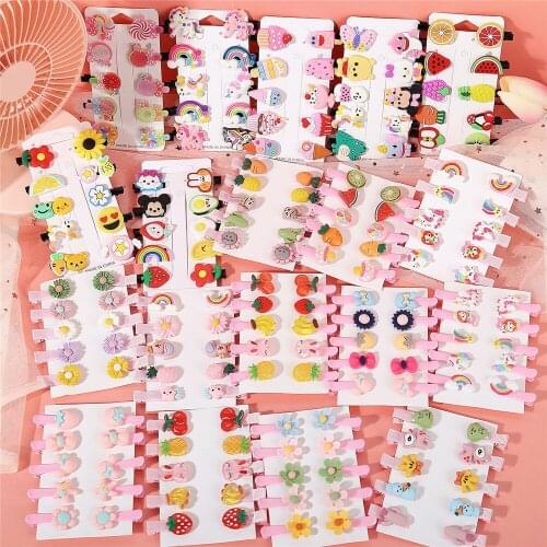 5/10/15 Fashion Animal Fruit Hairpin For Kids Girls New Colorful Carton Hairpins Hair Clip Barrettes Headband Hair Accessories