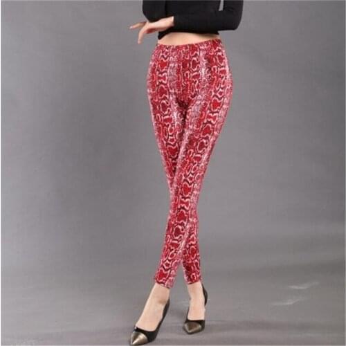 INDJXND Snakeskin Pattern Leggings Women Fitness Leggins Push Up Leggings High Waist Workout Legging Snake Printed S-XXXL Pants