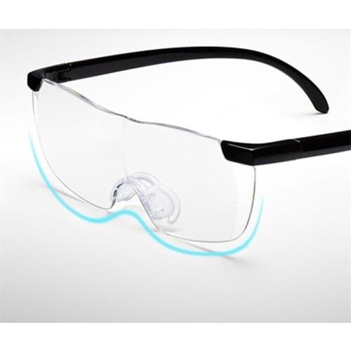 1.6X 250 Degree Google Style Elderly magnifying glasses Reading Eyeglass Magnifier head mounted portable Loupe Reading Mobile