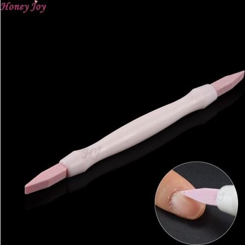 1pc Double Head Nail Art Quartz Scrubs Stone Cuticle Remover Stick Pen Spoon Cut Pusher Polish Manicure Pedicure Care Tools