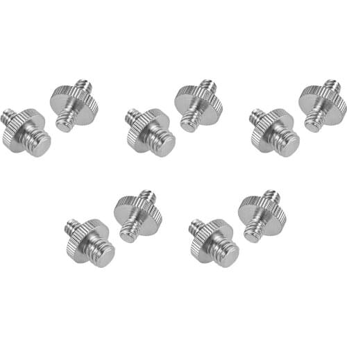 10pcs Screw Adapter 1/4"-20 Male to 1/4"-20 Male Screw 1/4"-20 Male to 3/8"-16 Male Screw Mounting Converter for Tripod Monopod