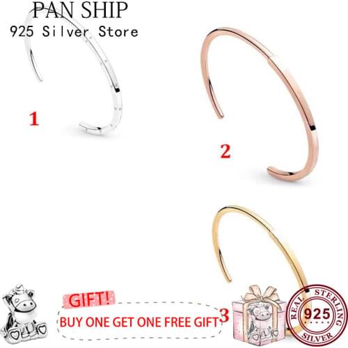 100% S925 Silver New Classic C-style PAN Bracelet Suitable For Womens Festival Wedding Original Gift Diy Jewelry