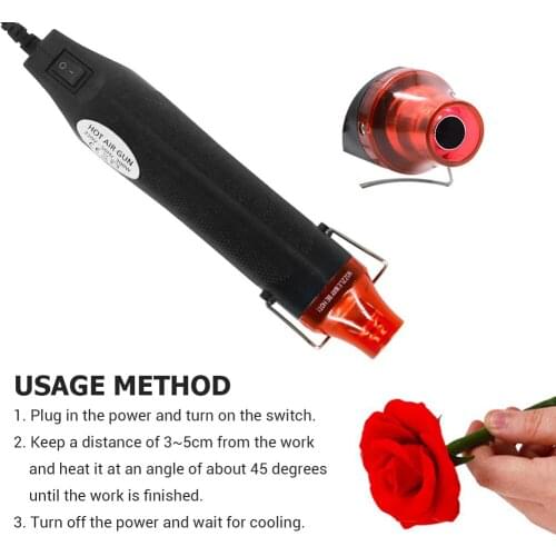 300W Hot Air Machine Portable Hot Air Gun Heating and Shaping Tool for Soft Clay Relief Powder Heat Shrinkable Sheet EU US Plug