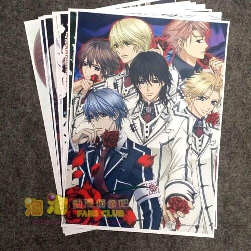 8Pcs Vampire Knight Picture Posters Figures Poster 42x29cm Toys for Wall Home Decoration Kids Adult Gift