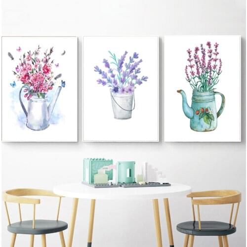 Abstract Canvas Painting Potted Plant Flower Minimalist Wall Art Nordic Posters And Prints Pictures Modern Living Room Decor
