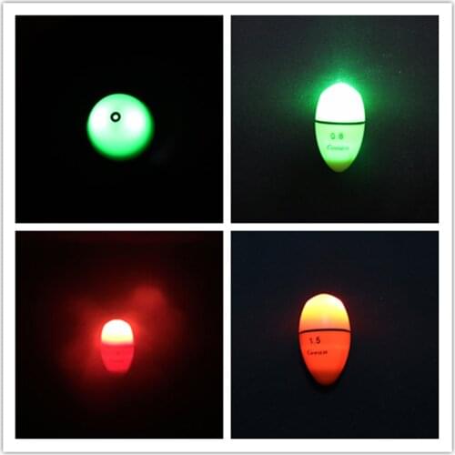 Agape 2X 2017 NEW Hard Plastic Brass Loaded ELECTRONIC FLOAT Luminous Bobber Light Up Lithium Battery 1.2g 2g 3.2g 4g 6g 8g
