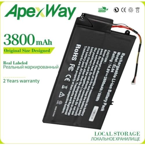 Apexway Laptop Battery EL04 EL04XL ELO4XL HSTNN-IB3R UB3R TPN-C102 For HP ENVPR4 I5-3317U ENVY 4 4T-1000 Envy TouchSmart 4 14.8V