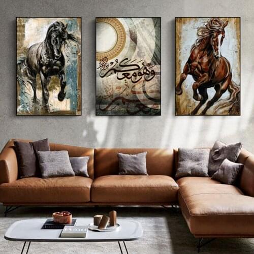 DIY 5D Diamond Embroidery dark horse，Brown horse Diamond Mosaic Diamond painting Home Furnishing decoration Diamond painting
