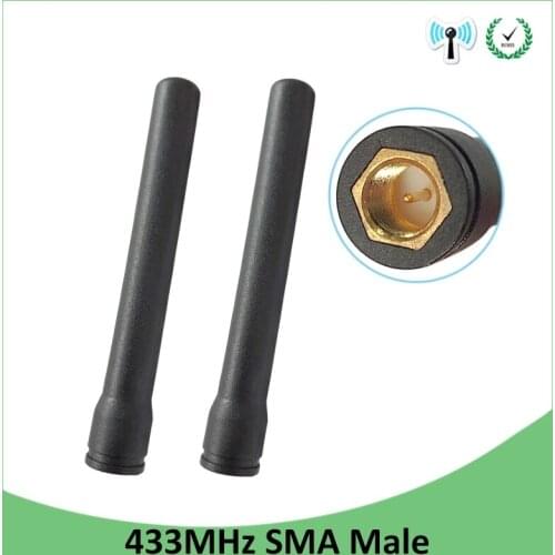 433 MHz Antenna 2.15dBi SMA Male Connector Mini Size 433MHz IOT antena directional antenne for wireless Lorawan watermeter