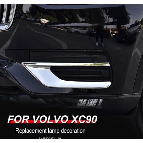 Car Accessories for volvo XC90 chrome-plated front fog lamp frame replacement modification 2020 2021 2022