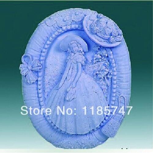 Free shipping beautiful lovely princess handcrafted silicone soap mould,silicone soap mold with princess pattern 2014 hot