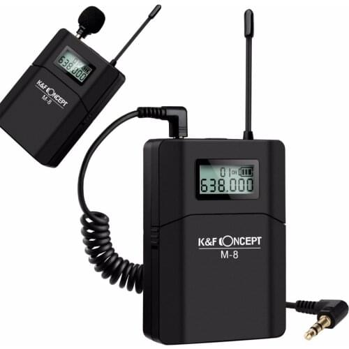 K&F CONCEPT Wireless Camera Microphone Portable Video MIC Receiver With Transmitter For Canon Nikon SONY DSLR Camera Microfone