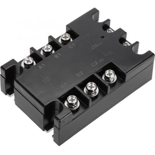 3-Phase 40A AC-AC Solid State Relay SSR Input 90-250VAC Load 24-480VAC TSR-40AA-H