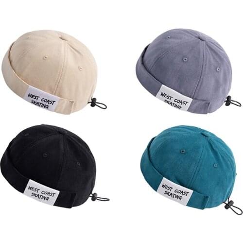 Brand Vintage Beanie Hats Men Women Spring Autumn Landlord Hat Streetwear Hip Hop Brimless Hat Docker Cap bonnets