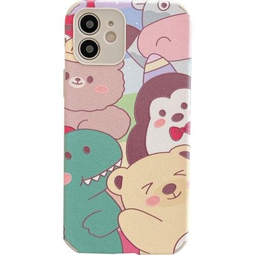 Cartoon Animals Zoo Park Case for iPhone 12 Pro Max Back Phone Cover for 12 Mini 11 Pro Max X XS XR 6 8 7 Plus SE 2020 Capa