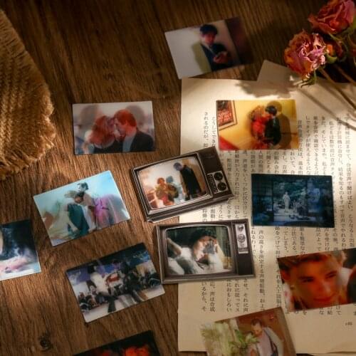 Dimi 6 Pcs Movie Theme Ins Style 3D Scrapbooking Decorative Stickers Aesthetic PP Sticker Flakes DIY Stationary Accessories