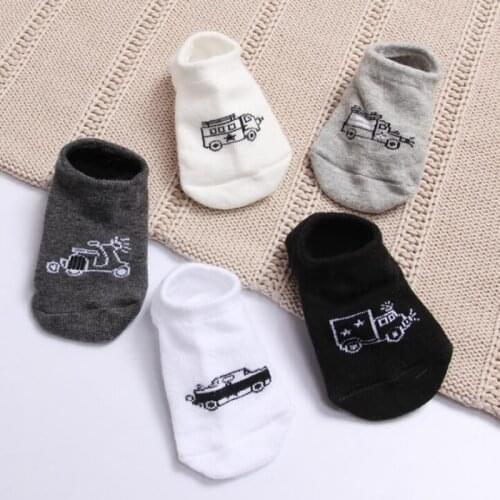Childrens Mesh Breathable Invisible Boat Socks Cartoon Thin Short Socks Cotton Tollder Baby Leisure Ankle Sock