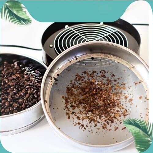 Coffee Bean Cooler Electric Roasting Cooling Machine 304 Stainless Steel Radiator Double Layer Baked Bean Cooling Tray 500G 45W