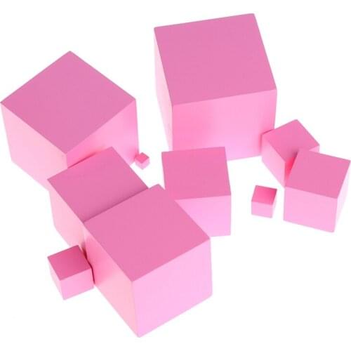 HX5D Montessori Sensorial Materials Tower Family Set Wooden Building Blocks Toy Kid