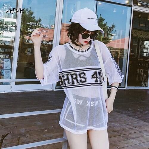 3 Piece Bikini Set Swimwear Women Swimsuit High Waisted Bikini Letter Swimsuit Cover Up Bathing Suits 2021 Summer Suit Beachwear