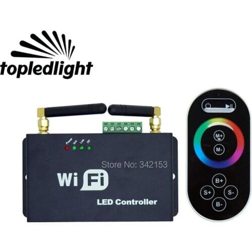 WF100 WiFi LED RGB Controller DC5V-24V By Your Mobile Android IOS Controlador Regler Adaptilo Portable Lighting Accessories