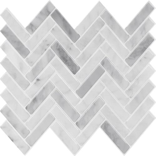 EasyTiles 2.5mm Self-Adhesive Waterproof Wall Tiles Home Decorations Bathroom Moisture-Proof Backsplash -1 Sheet (12"x12")