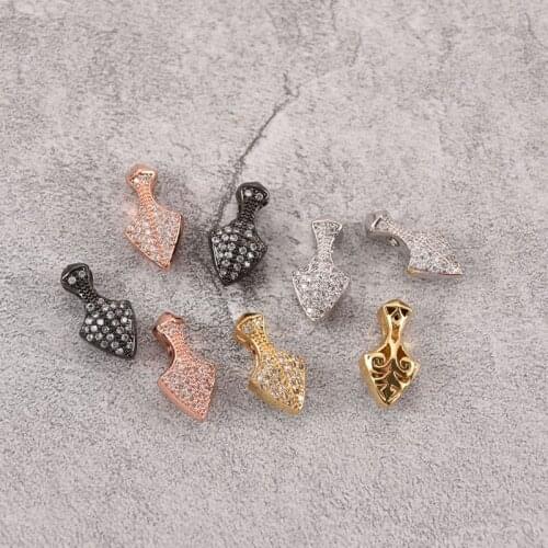 Micro Pave Zircon Beads Charms for Bracelet Making Jewelry