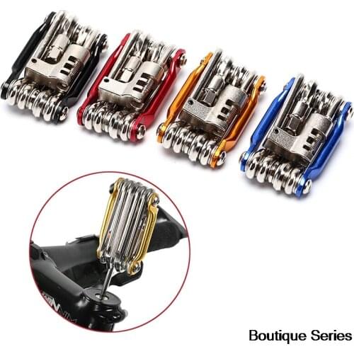 Multi-tool Bicycle Repair Tools Hex Spoke Wrench Screwdriver 10 In 1 Kit Set