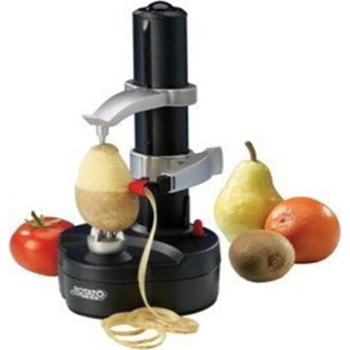 New electric spiral apple peeler cutter slicer fruit potato peeling automatic battery operated machine with charger eu plug