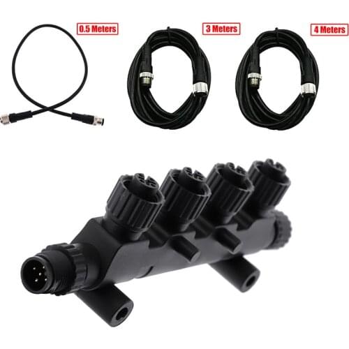 New NMEA2000 Adapters NMEA 2000 Cables Sockets Multifunction Converter Connect Up to 5 Cables Lines Connector For Car Boat