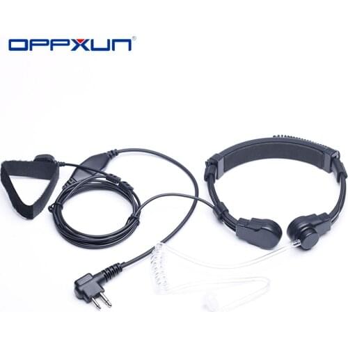 OPPXUN Walkie Talkie Headset with Microphone Mic PTT 2 PIN 2pins Handy for Two Way Radio Motorola CP180 CP185 CP200E Moto Bike
