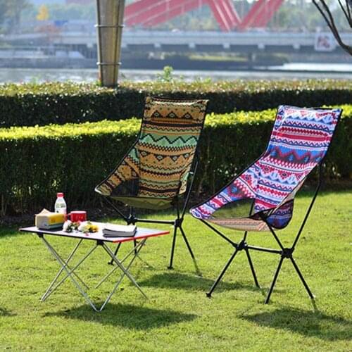 Portable Aluminum Alloy Camping Chair Ultralight Folding Chair With Carry Bag For Outdoors Beach Fishing