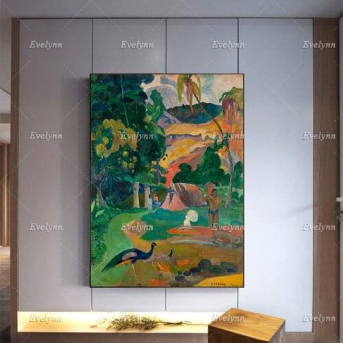 Paul Gauguin Poster - Gallery Print -Landscape With Peacocks -Wall Art Decor- Home Minimalism Bedroom Decoration Canvas Painting
