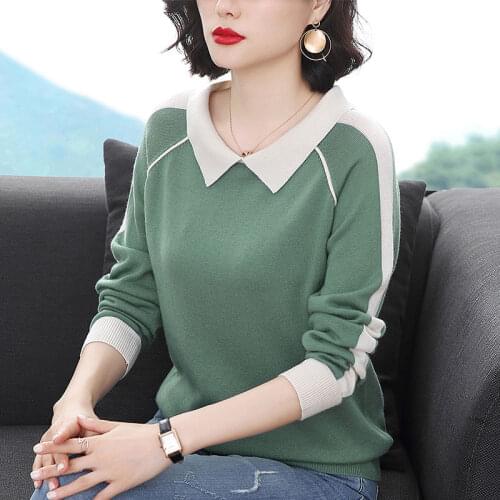 Casual Sweater 2021 Women Pullover Sweaters Shirts Basic Knitted Autumn Sweater Elegant Lady Spring Green Sweater Knitwear Y645