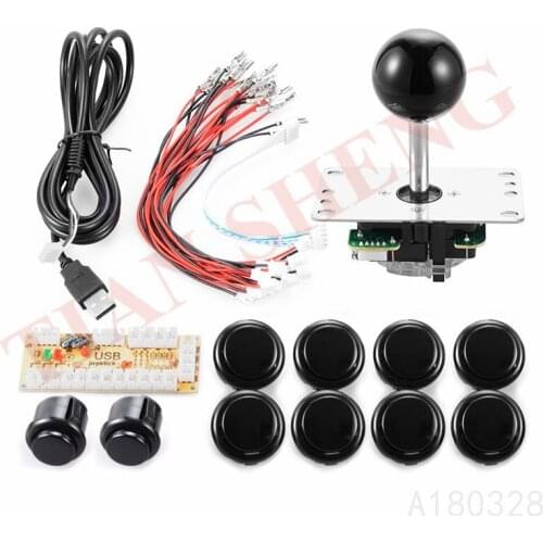 DIY Arcade parts Bundles kit for 1 player arcade USB Encoder To PC 8 way arcade sanwa Joystick and push buttons For Arcade Mame