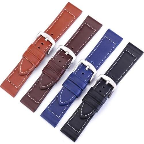 22mm Genuine leather watchband For Samsung Galaxy Watch Active 2 Smart Watch 40mm 44mm strap 20mm Band Width watchband